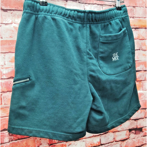 The Met Pacsun French Terry Shorts Men's Small Green Elastic Waist Drawstring - Picture 4 of 6